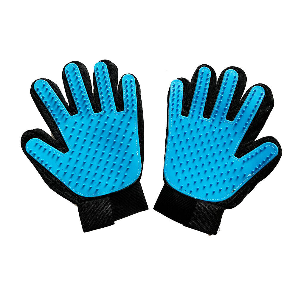 Pet Dog Cat Grooming Glove Deshedding Brush Fur Remover Mitt Left Right Hand