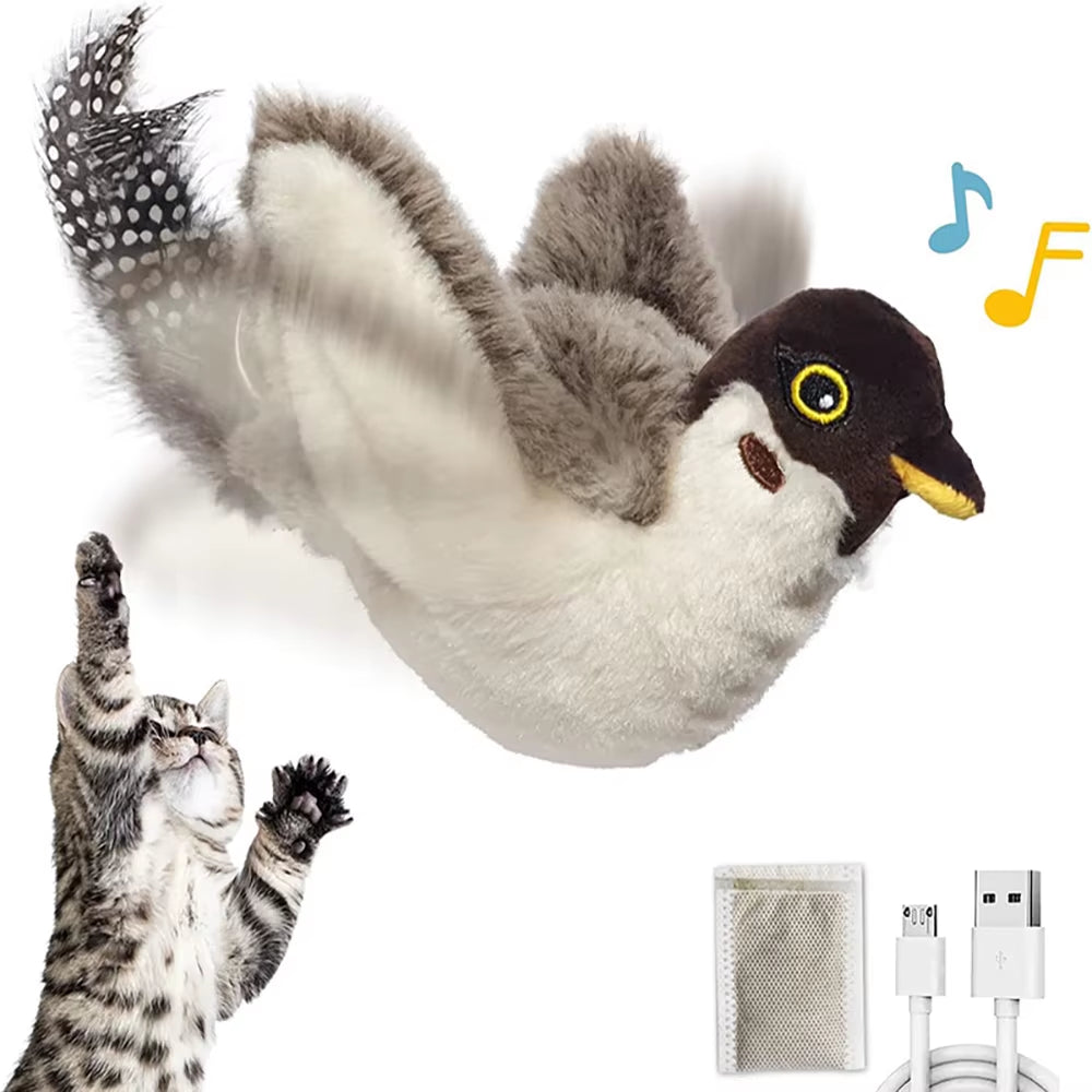 30CM Dancing Bird Cat Toys Interactive Catnip Exercise Toys for Indoor Cats