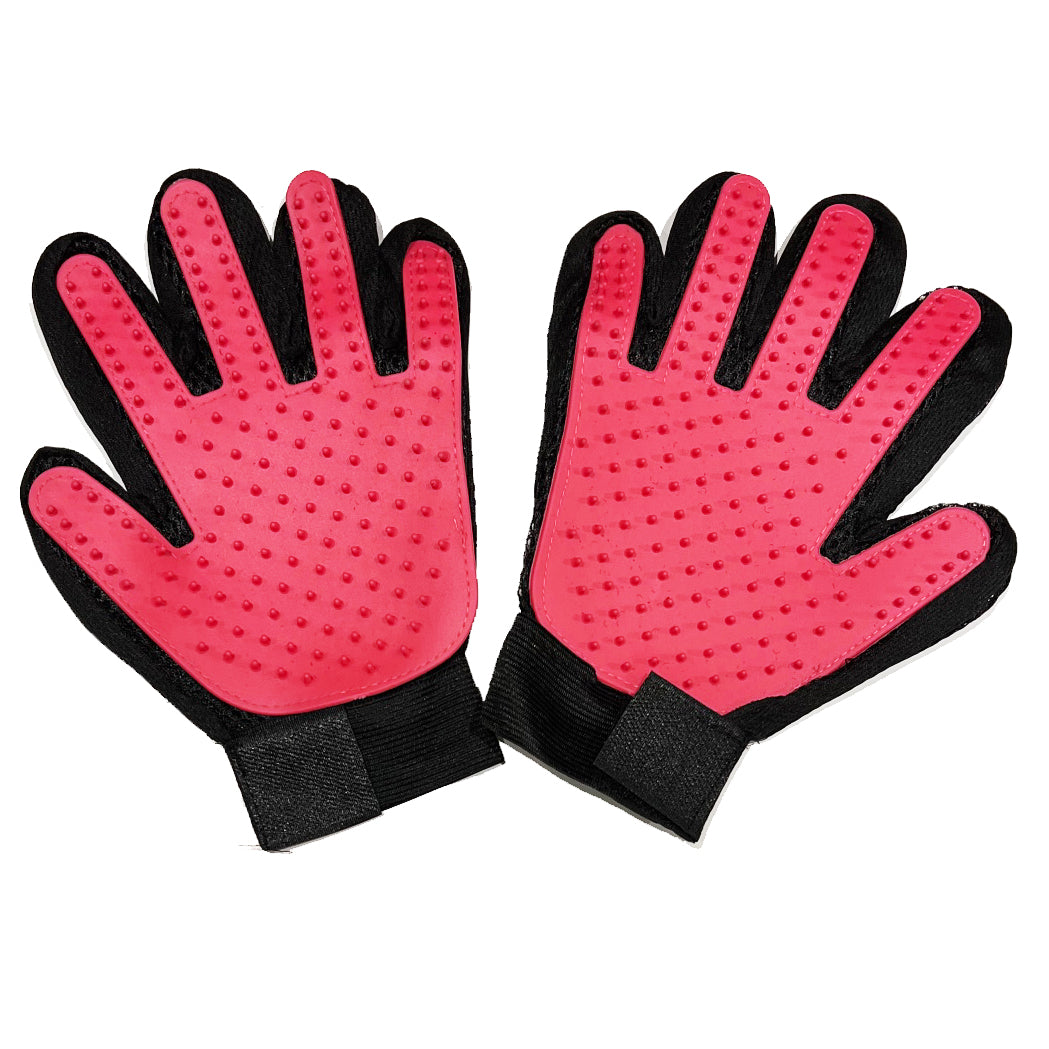 Pet Dog Cat Grooming Glove Deshedding Brush Fur Remover Mitt Left Right Hand