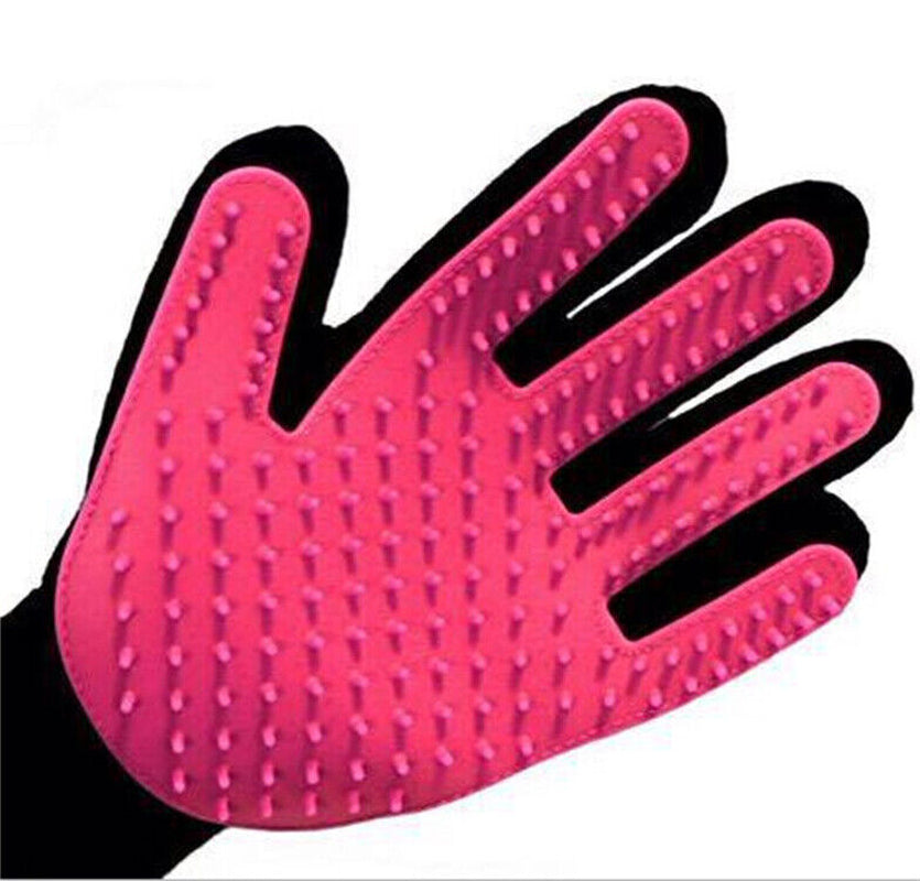 Pet Dog Cat Grooming Glove Deshedding Brush Fur Remover Mitt Left Right Hand