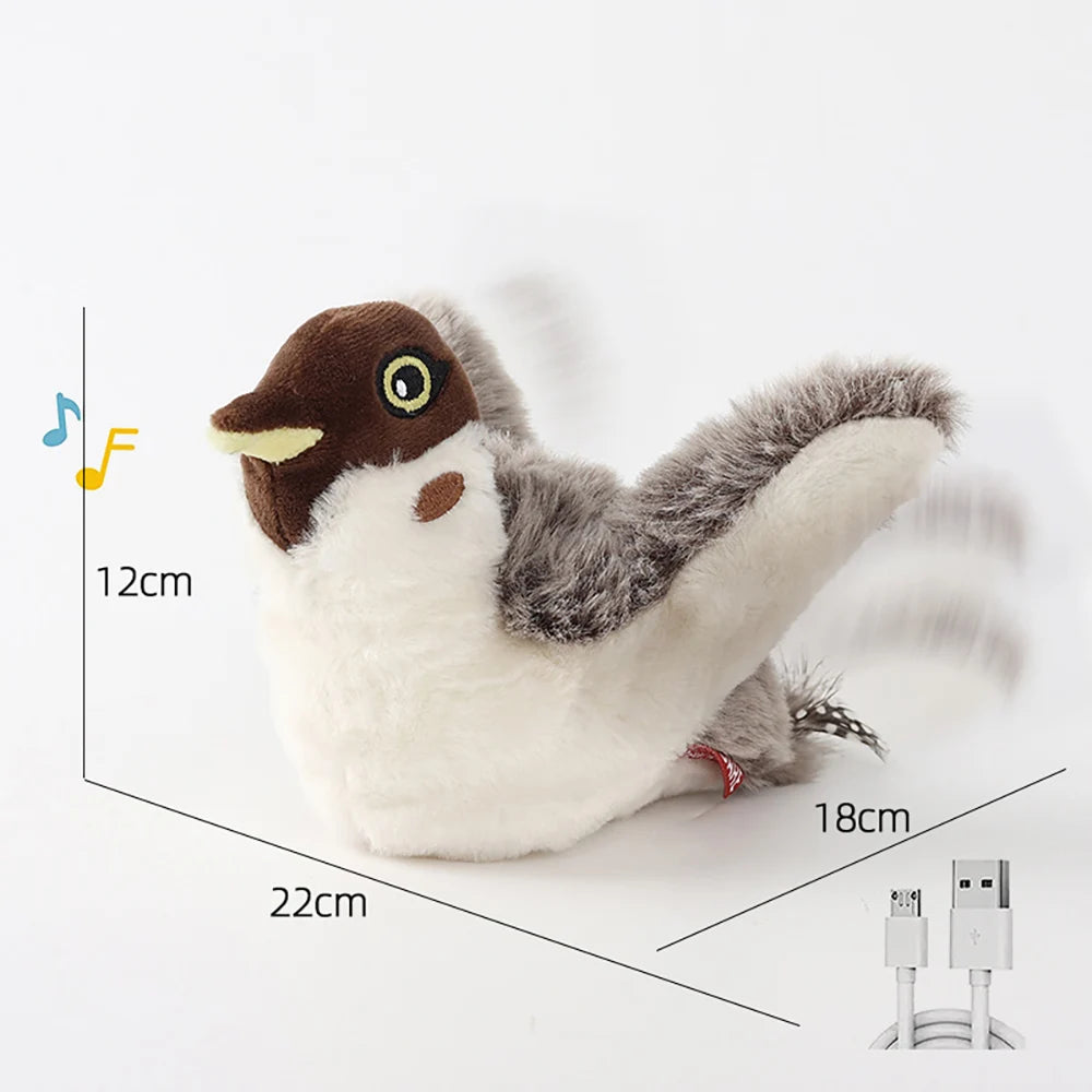 30CM Dancing Bird Cat Toys Interactive Catnip Exercise Toys for Indoor Cats