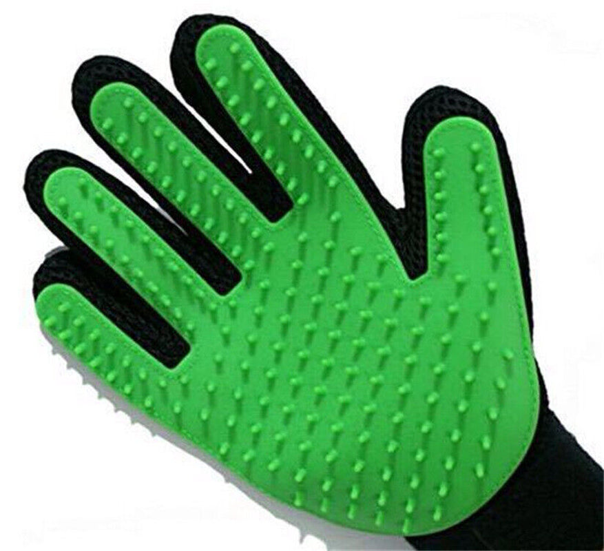 Pet Dog Cat Grooming Glove Deshedding Brush Fur Remover Mitt Left Right Hand