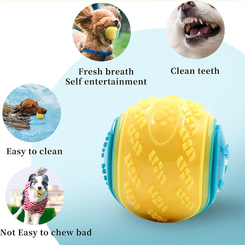 Scooby-Doo Durable Squeaky Set of 8 Dog Balls for Teeth Cleaning Interactive